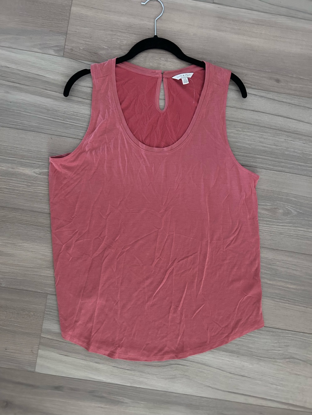 Lucky Brand Rose Pink Scoop Neck Tank